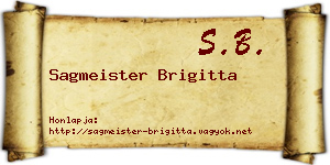 Sagmeister Brigitta névjegykártya